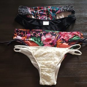 Assorted bathing suit bottoms